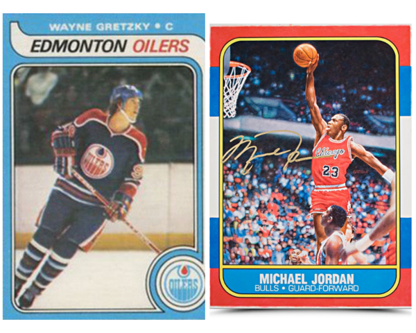 Gretzky and Jordan Rookie cards