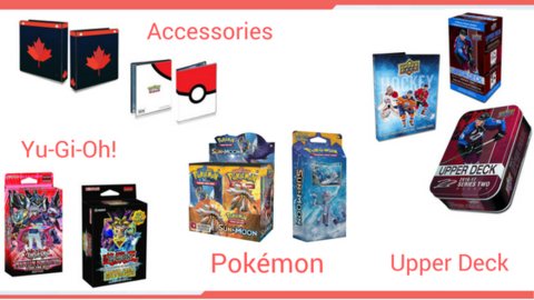 Exciting Upper Deck, Pokemon, Yu-Gi-oh! and Accessories releasing monthly.