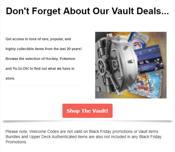Save on Vault Items!