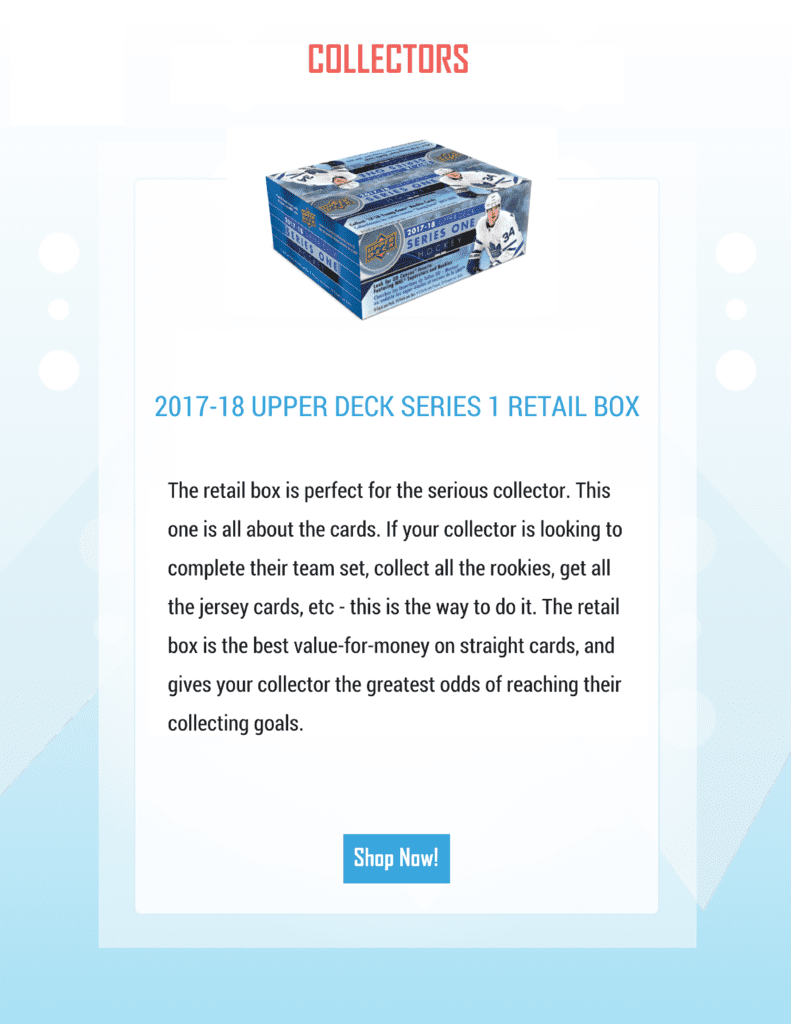 2017-18 UPPER DECK SERIES 1 RETAIL BOX