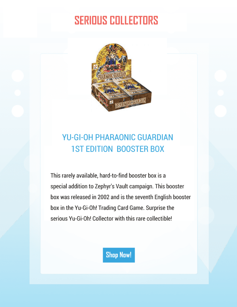 YU-GI-OH PHARAONIC GUARDIAN 1ST EDITION BOOSTER BOX