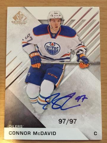 2016-17 Connor McDavid SP Game Used Autograph Card 