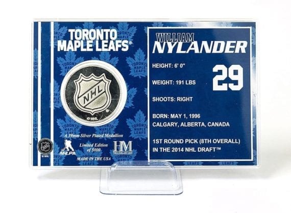 William Nylander - Toronto Maple Leafs Silver Coin