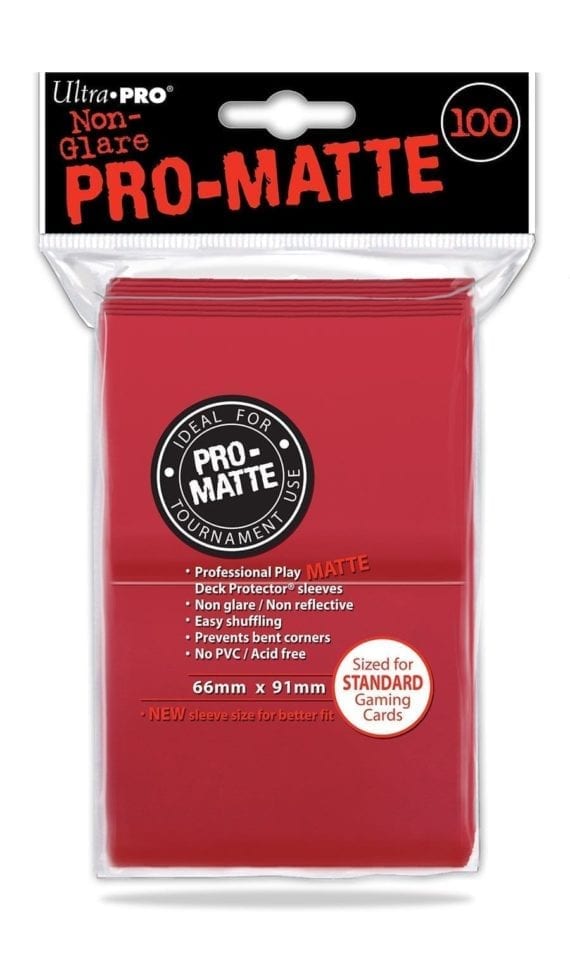 Ultra Pro - Pro-Matte Standard Card Sleeves - Red