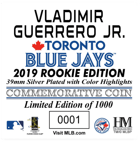 Vladimir Guerrero Jr. 2019 Rookie Commemorative Coin