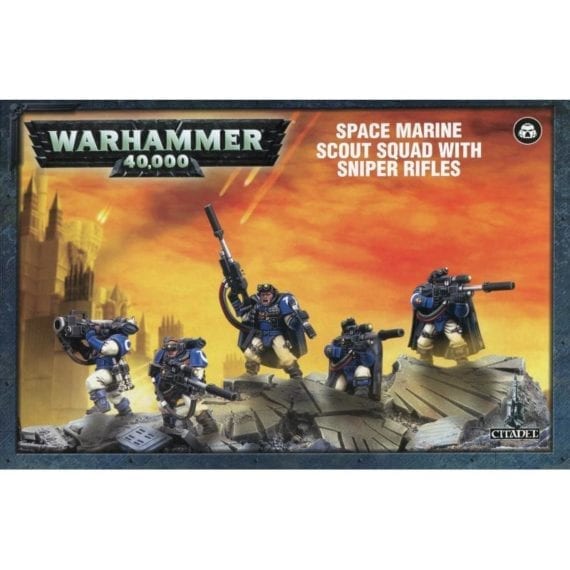 Warhammer 40,000 - Space Marine Scout Squad with Sniper Rifles