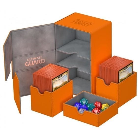 Ultimate Guard Deck Box: Twin Flip'n'Tray 200+ XenoSkin - Orange