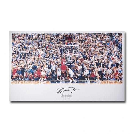 Michael Jordan Autographed Last Shot Illustration