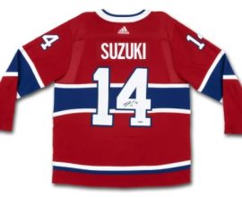 NICK SUZUKI Autographed & Inscribed Red Montreal Canadiens Jersey UDA -  Game Day Legends